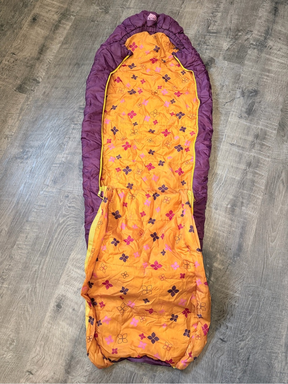 Kelty Woobie +30°F Short Kids Sleeping Bag Purple Pink, 2 zippers + stuff sack - Picture 4 of 15
